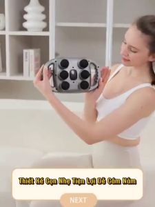 Máy massage cầm tay 6 đầu 9 chế độ giảm mỡ toàn thân 6 đầu mát xa cơ cho người tập GYM giảm đau nhức
