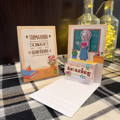 High Quality Pop Up Cards for Birthday Christmas Hari Raya CNY Deepavali Festivals Thank You Frienship and many more
