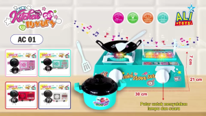 Smile - Mainan Anak Dapur Masak Masakan Kitchen Set Luxury Kompor Bisa Bernyala Dan Bersuara Plus Wajan Dan Panci Masak Masakan