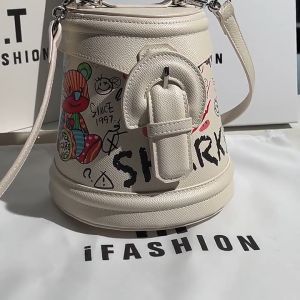 Hong Kong Graffiti Bear Bucket Bag Handbag Shoulder Crossbody Bag