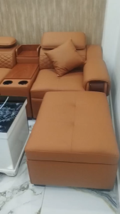 Sofa Chữ L 2m5 – Bộ Sofa Phòng Khách Đẹp Kèm Bàn + 1 Đôn Lớn – Thương Hiệu Ngọc Mai – BH 24 Tháng