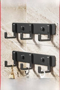 Hook Adhesive Punch-Free Fixed Strong Load-Bearing Towel Clothes Hook Wall-Mounted Wall Sticking Door-to-Door Rear Carrier Clothes Hook