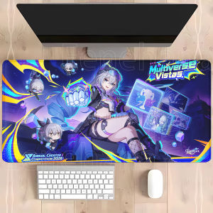 Silver Wolf LV.999 HSR Honkai Star Rail Large XXL Mouse Mat New Non-slip Keyboard Anime Girl Kawaii Mouse Pad PC Gaming Desk Mat
