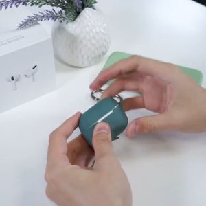 Silicone TPU Bluetooth Wireless Earphone Case for Apple Airpods Pro Protective Cover Skin Accessories For Air Pods Pro Charging Box with Hooks