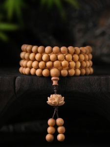 HUAKAIYUNDUO | Natural Peachwood Transcendental Protecting Strand 108 Beads