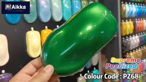 AIKKA PZ68 Deep Yellow Green | Supreme Pearlized | Automotive 2K Car Paint Motor Aerosol Spray Cat Bancuh Kereta DIY