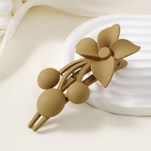 Frosted Flower Hair Clips Grab Matte Duckbilly Hair Claws Clamp Vintage For Women Girls Large Hairpins Hair Accessories Ponytail
