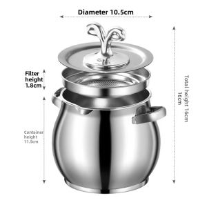 BAIXITANG | Strainer Dual-handle Cover Heat-resistant Reinforced Oil Pot