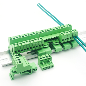 1/5/10Set 2EDG-UKR-5.08mm Cable Butt Joint 35mm Rail Type Terminal Block Screw Plug-in Terminal Blocks Connector 2P-12P