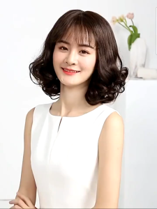 [Tặng Lưới] - Tóc Giả Trung Niên Xoăn Xù Mì TN18 | Tóc Giả Nữ Cả Đầu Xoăn Nhiều Lọn Che Tóc Mỏng Phồng Tự Nhiên