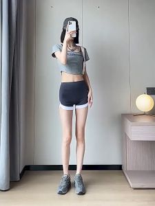 Dahong  pmf003 กางเกงโยคะ กางเกงออกกำลังกายขาสั้น รัดรูป เหมาะกับใส่ออกกําลังกาย เล่นโยคะ วิ่ง สําหรับผู้หญิง