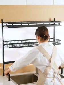 IBED Kệ đựng bát đĩa Trên Bồn Rửa Bát Cao Cấp Đa Năng 1/2 Tầng Kệ Để Chén Đĩa Trên Bồn Rửa Bát