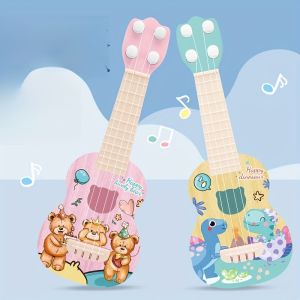 Mini version childrens music toy guitar and string instrument toy ideal toy for ukulele toys puzzle education