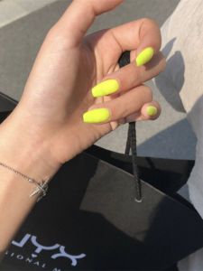 Ballet Bright Yellow Matte Gradient False Nail Stickers Wearable Simple Design Detachable Pure Color Nail Art Decals
