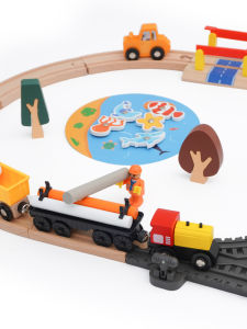 LEKU | Educational Wooden Toy Train Set