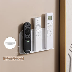 Remote control magnetic tape storage wall mounted no drilling strong magnetic patch power strip cable board holder