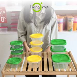 Hộp nhựa tròn cao cấp LivingOvoje-nhựa chịu nhiệt bảo quản tủ lạnh sử dụng microwave