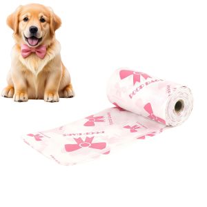 Super thick dog feces bag leak-proof polyethylene garbage bag unique pattern suitable for cats and dogs cute pet cleaning su