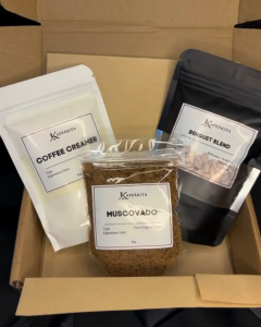 Gift Set | Ground Coffee + Muscovado | Coffee Creamer | Box + Ribbon | 60CCM Kapeakita