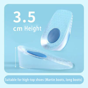 Silicone Height Increase Insoles for Men Women Shoes Inserts Invisible Heightening Insoles for Shoes Heel Lift Gel Foot Pads