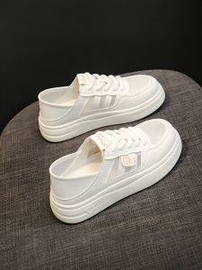 MAOLI | Two-Wear Thick-Sole White Shoes Single Net Breathable Comfortable Fashion Casual