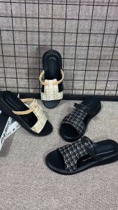 Sandal Wedges Wanita Shafea Hitam Korean Style Selop Kasual Cewek Kekinian Slipper Kondangan Size 37-40