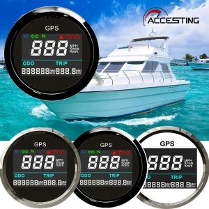52mm Digital G-PS Speedometer Adjustable TRIP ODO Odometer For Car Motorcycle Boat LCD Display 999 Mph Knots Km/h