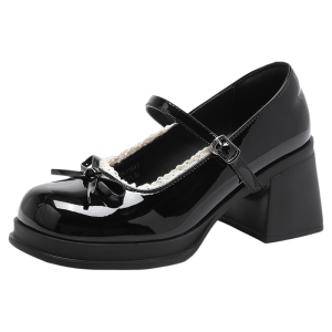 Josiny | Mary Jane Style French Design Thick Heel Shoes for Women