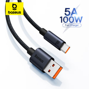 BASEUS | Baseus 100W Fast Charge USB Type C Quick Charge Cable For Samsung S23 Realme Xiaomi 13 Huawei Phone Fast Charging Cable Data