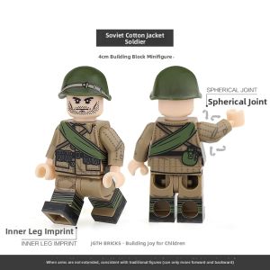 Winter Coat Soldier Figure with Rifle Assembly Toy
