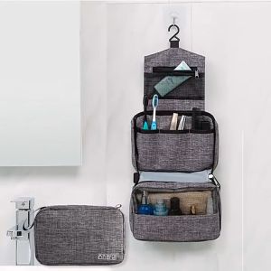 Cosmetics Cationic Fabric Bag Travel Toiletries Portable Storage with Hook Water-resistant Makeup Bag HH 181[Ready Stock KL]