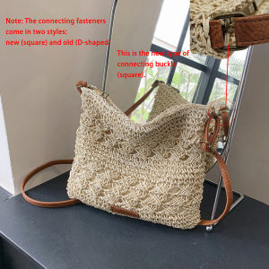 New Transparent Woven Bag - Single Shoulder Bag for Summer Vacation Beach Carry-On Bag Simple Hand-Woven Grass Bag