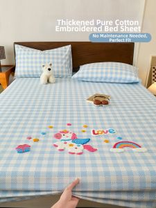 SHAYA | Embroidered 100% Cotton Mattress Protector
