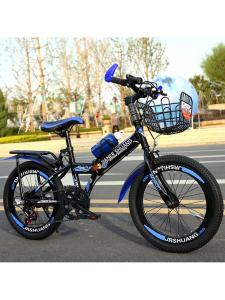 Foldable Childrens Mountain Bike 18/20/22/24 Inch Double Disc Brake Gear Shock Absorption Boys Girls Student Bicycle