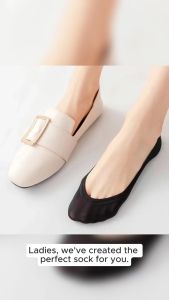 Womans Plain Invisible Socks Ladies non-slip socks