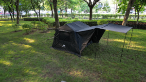 Pinevall Firefly Ridge6.0 Camping Tent with Double Canopy 13.8㎡ Spacious Standing‑Room Interior Windproof Rainproof UV‑Protection Tent for Outdoor Family Camping