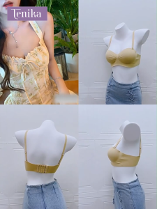 TENIKA 1/2 Cup ชุดชั้นในสตรี บราดัน บราเกาะอกสายถอดได้ กันลื่น ไม่มีรอยต่อ ไร้ขอบ สบายผ้านิ่ม สายสะพายไหล่ถอดออกได้ -088
