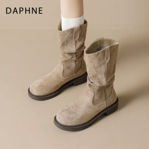 Daphne | Fringe Stacked Ankle Boot with Comfortable Wear