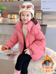 Girls Winter down Jacket Duckling Padded Coat Medium Length White Duck Feather Childrens Clothing for Ages 1-8 Kids Fashionable