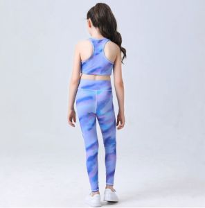Bộ Đồ Thể Thao Yoga Mùa Hè Cho Bé Gái Manciyoga Quần Short Chạy Bộ Co Giãn Cao Nhanh Khô Thoải Mái Dễ Thương Không Có Đệm Ngực