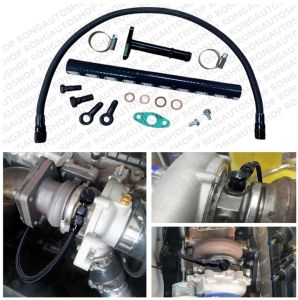 สายเลี้ยงแกนเทอร์โบ สีดำ ดีแม็ค / วีโก้ สายน้ำมันเลี้ยงแกน ยาว60cm มีดีแม็คกับวีโก้  ท่อไหลกลับเทอร์โบ ชุดอุปกรณ์ติดตั้งเทอร์โบ