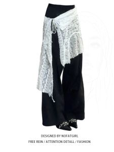 Plus Size Fat Girl White Lace Lace-up Skirt Early Spring New Arrival Cut Out Lace Womens Dress Matching Skirt Small Apron