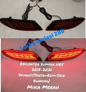 Lampu Bumper Lampu Led Bar HRV Mata Kucing Honda Reflector belakang nyala senja Rem Sein Running Mika Merah & Mika Smoke