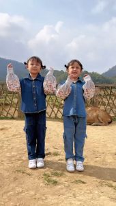 Dungdungkids Setelan Anak Jeans Denisa Kargo Lengan Balon 3 - 12 Tahun