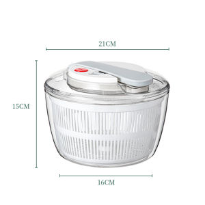 LMETJMA 3L Lớn Salad Spinner Có Nắp Đậy Một Tay Dễ Dàng Bấm Nhựa Thân Thiện Với Môi Trường Salad Máy Giặt Máy Sấy Điện Trộn JT249