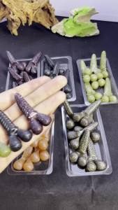 55mm 6g Egg Sinking DICK Lure 7Pcs High Flexible PVC Soft Bait Built-in Shining Chip For Freshwater Bass Snakehead Mandarin Fish