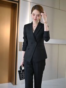 ชุดฉบับภาษาเกาหลี กางเกงขายาว สูทมืออาชีพ แหล่งขายสำหรับผู้หญิง เสื้อเบลเซอร์ 2248