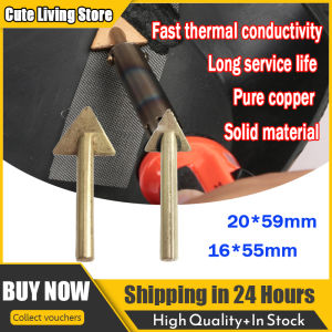 2pcs Plastic Welder Soldering Iron Tips Copper Plastic Repair Triangular Smoothing Head Welding Tips