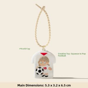 LONGKUI | Soccer Themed Squeeze Toy Charm
