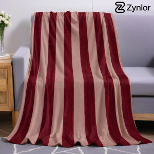 Red Pink Vertical Stripe Ultra Soft Sherpa Fleece Blanket Fluffy Warm Halloween Cozy Throw for Couch Bedroom Gift All season